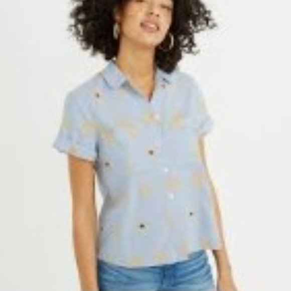 MADEWELL - Star Embroidered Stripe Shirt - Excellent Condition - Picture 6 of 7